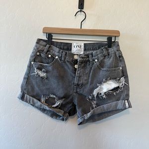 One Teaspon Distressed shorts grey bandit